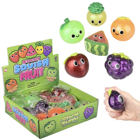 2.25" SQUISH STICKY FRUIT LLB Squishy Toys