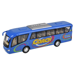 7" Diecast Pull Back Coach Bus LLB kids toys