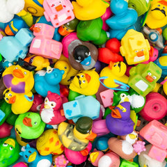50PC ASSORTED RUBBER DUCKIES LLB Bath Toys