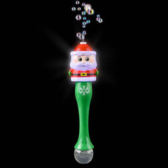 Light-Up Santa Bubble Wand 13.5: - LLB Toys
