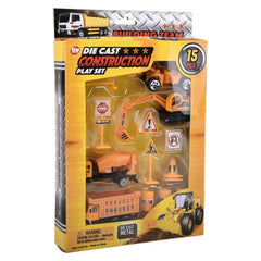 15PC DIECAST CONSTRUCTION VEHICLES PLAY SET LLB Car Toys