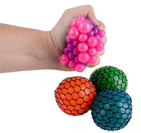 3" Neon Mesh Squeeze Ball Fidget Toys - LLB Toys