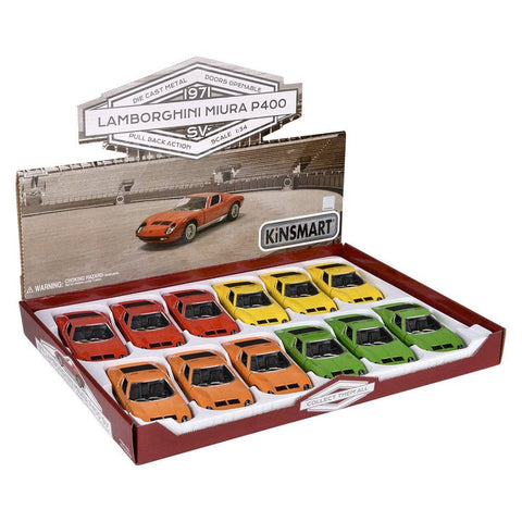 5" Diecast Pull Back 1971 Lamborghini Miura P400 - LLB Toys