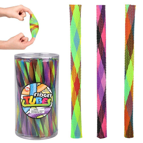 RAINBOW FIDGET TUBES 7" LLB Fidget Toys