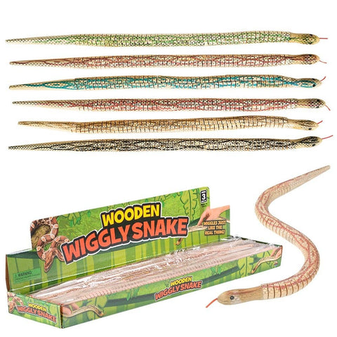 20" WOODEN WIGGLY SNAKE LLB kids toys