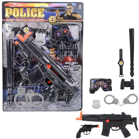 POLICE PLAY SET 8 PC LLB kids toys