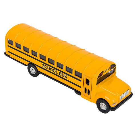 7" DIE-CAST PULL BACK SCHOOL BUS LLB Car Toys