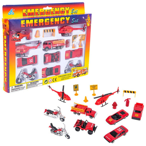 DIE-CAST FIRE TEAM 15PC SET LLB Car Toys