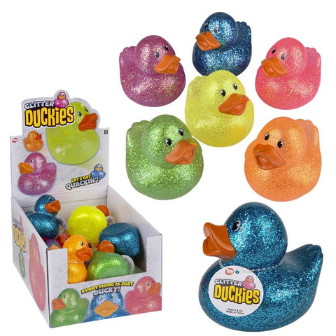 3.75" Glitter Duckies 12ct - LLB Toys