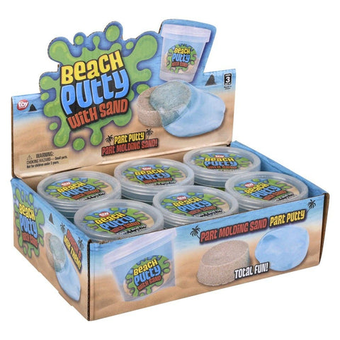 3" BEACH PUTTY 6PC DISPLAY LLB Slime & Putty