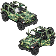 5" DIE-CAST 2018 JEEP WRANGLER CAMO OPEN TOP LLB Car Toys