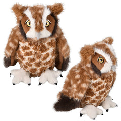 8" Animal Den Screech Owl Plush -  LLB Toys