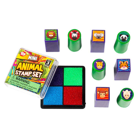 MINI ANIMAL STAMP SET 3X2" LLB kids toys