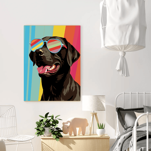 Labrador POP-ART Canvas Wall Art print