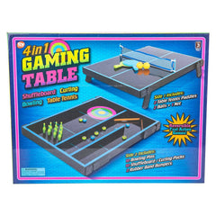 NEON WOODEN TABLETOP 4 IN 1 MULTI GAME 20"x18.5" - LLB Toys