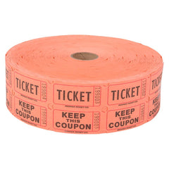 DOUBLE ROLL TICKET ORANGE -2000/ROLL LLB kids toys