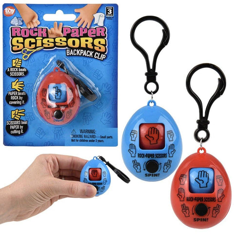 2" Rock, Paper, Scissors Backpack Clip - LLB Toys