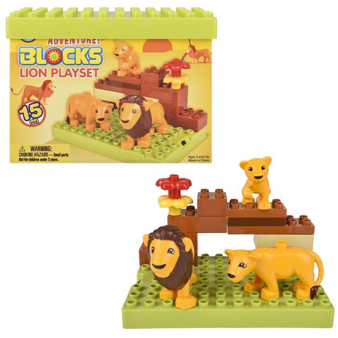 BLOCK SCENE LION15PCS LLB kids toys
