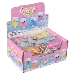 2.5" Kawaii Ice Pop Glitter Clip On 24/Disp- LLB Toys
