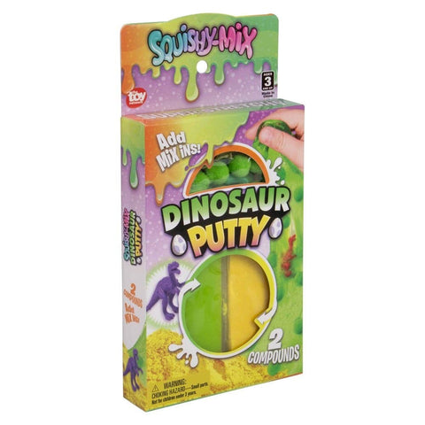 Squishy-Mix Dinosaur Putty 12ct - LLB Toys
