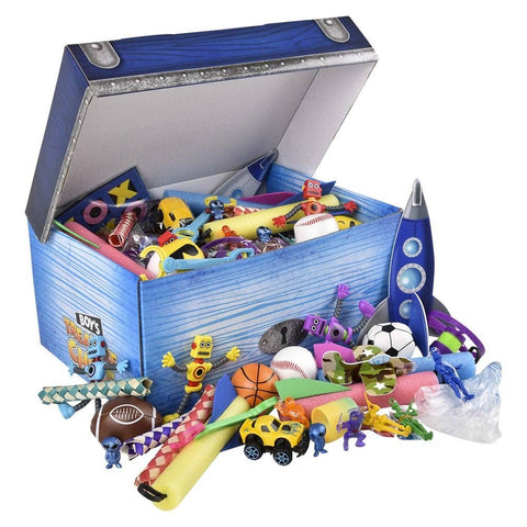 100pcs Boy Treasure Chest Toy Assortment - LLB Toys