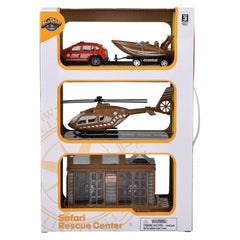 Safari Die Cast Rescue Center - LLB Toys