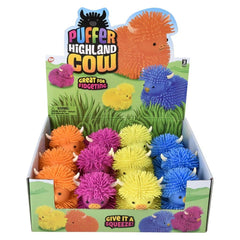 5" Highland Cow Puffer-Assorted Colors- LLB Toys