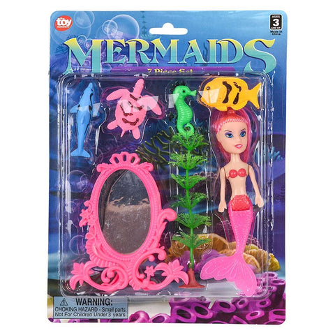 6" MERMAID SET 7PC LLB kids toys