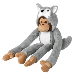 27.5" Dressed Wolf Hanging Monkey - LLB Toys