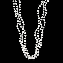 7mm WHITE PEARL NECKLACE 48" LLB kids toys