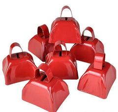 3" RED METAL COWBELL LLB kids toys