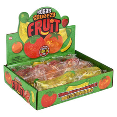 Squeezy Sugar Fruit Assortment 2.5-5" 12/Display - LLB Toys