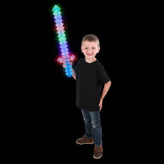 24" LIGHT-UP BLUE PIXEL SWORD LLB Light-up Toys