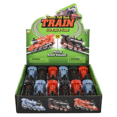 5.5" DIECAST PULL BACK TRAIN WITH LIGHTS/SOUND LLB kids toys