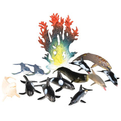12PC DOLPHIN AND WHALE MESH BAG PLAY SET LLB kids toys