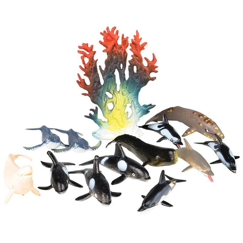 12PC DOLPHIN AND WHALE MESH BAG PLAY SET LLB kids toys