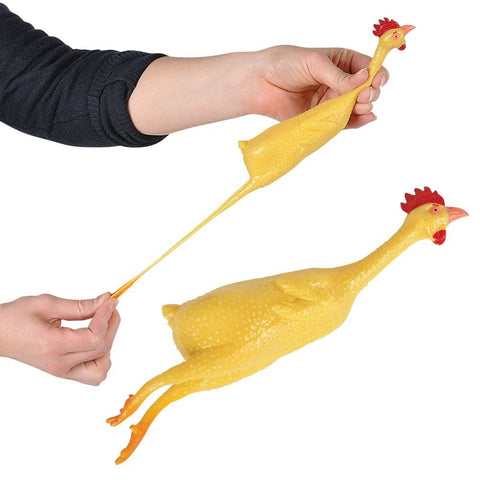 8" RUBBER STRETCH CHICKEN LLB Kids Toys