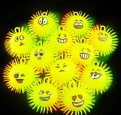 5" LIGHT-UP EMOTICON PUFFER BALL LLB Light-up Toys