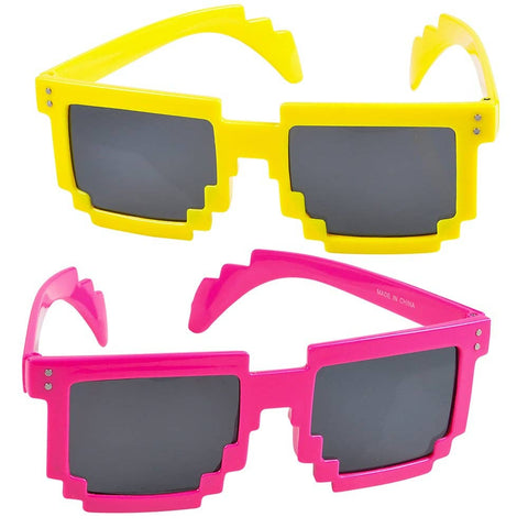 ASSORTED PIXEL SUNGLASSES LLB kids toys