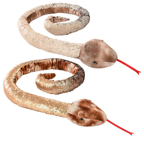 67" NATURAL SNAKE SEQUIN LLB Plush Toys