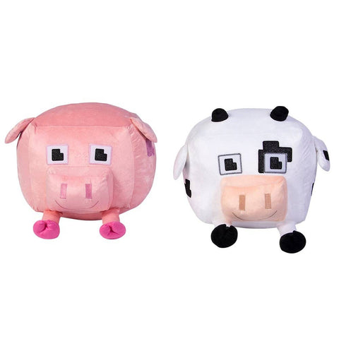 16" X 11" PIXEL COW AND PIG PLUSH LLB Plush Toys