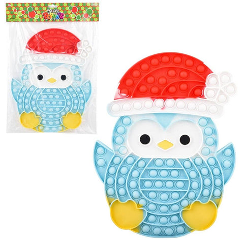 HOLIDAY PENGUIN BUBBLE POPPER 13" LLB Christmas