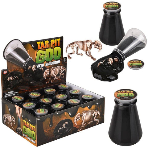 3.25" Tar Pit Goo With Smilodon Fossil 12ct - LLB Toys