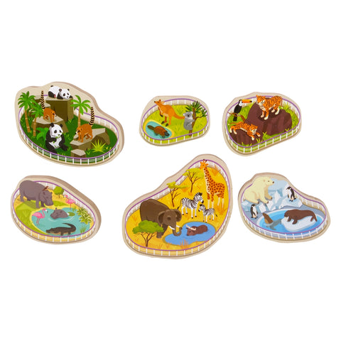 11.75" x 10.25" 6PC CHUNKY BUILD A ZOO PUZZLE LLB Puzzle