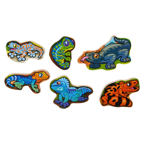 11.75" x 10.25" 6PC CHUNKY LIZARD PUZZLE LLB Puzzle