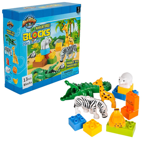 13 PC ZOO BLOCK SET LLB kids toys