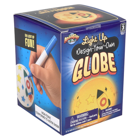 3" Light-Up Design Your Own Globe - LLB Toys