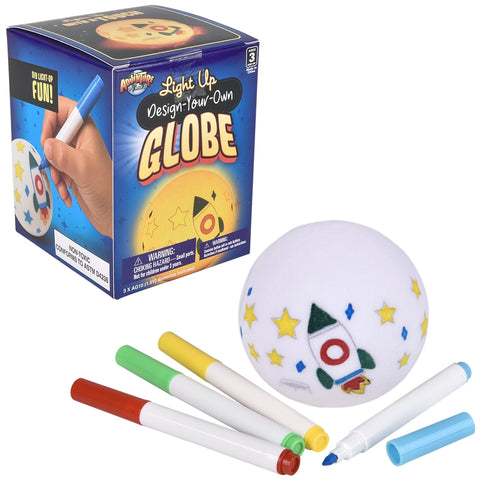 3" Light-Up Design Your Own Globe - LLB Toys