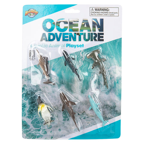 6 PC AQUATIC ANIMAL SMALL SET LLB kids toys