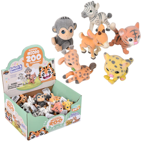 1.5" Flocked Micro Zoo Assortment - LLB Toys